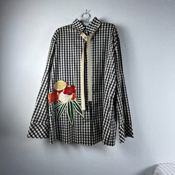 Vintage Salso Women Tunic Top Japanese Design Made in GermanyXL Wearable Art